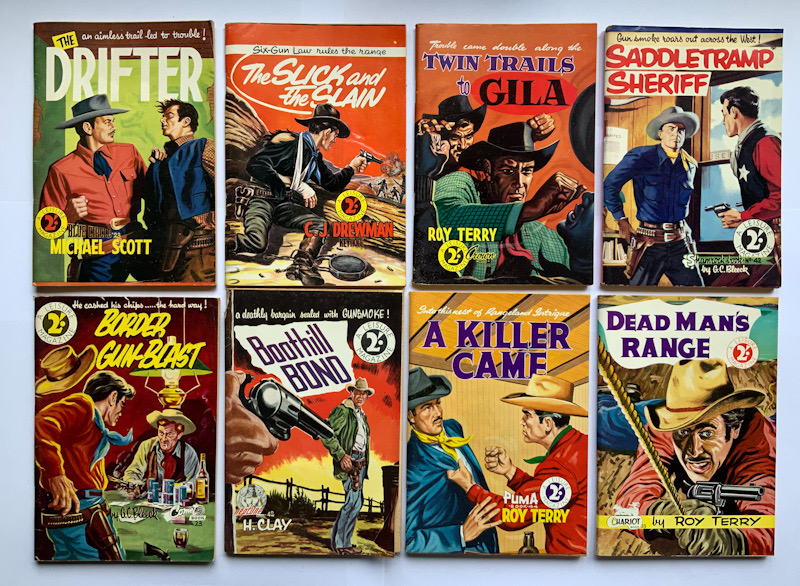 Vintage Australian pulp fiction Western books